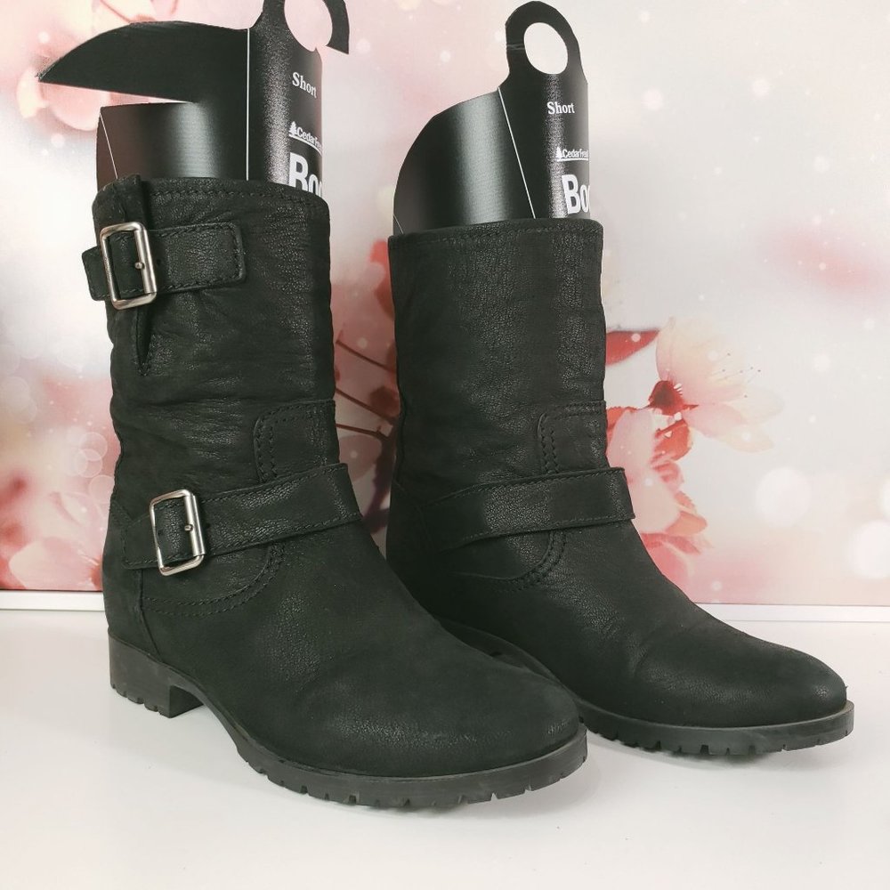 Miu Miu Black Combat & Moto Boots